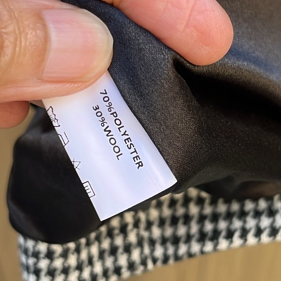 Trish Scully Women's Houndstooth Double Breasted Blazer 12 Wool Academia Preppy - Picture 10 of 11